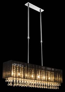 Globo Lampada LED sospensione Bagana metallo vetro seta