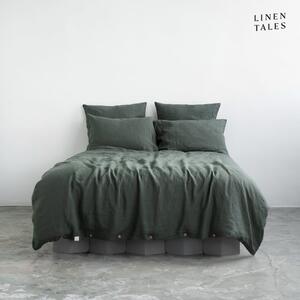 Lenzuolo matrimoniale in lino verde scuro 200x220 cm Forest Green - Linen Tales