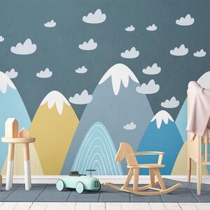 Adesivo murale Montagne giganti scandinave Blanka - Ambiance
