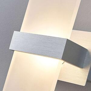 Lindby - Yorick LED Applique da Parete Satin White/Brushed Aluminium Lindby