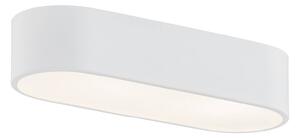 Euluna Plafoniera Tilden in acciaio di colore bianco, lunghezza 50 cm