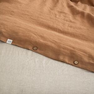 Biancheria marrone per letto singolo 140x200 cm Camel - Linen Tales