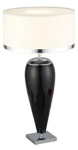Lampada da tavolo Lund in bianco e nero, H 60 cm