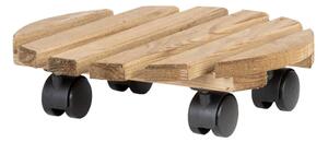 Tappeto mobile in legno marrone Natura, ø 29 cm - Esschert Design