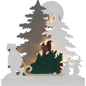 Decorazione luminosa bianca con motivo natalizio Forest Friends - Star Trading