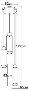 Lucide Lampada a sospensione in vetro Orlando, dimmerabile, Nero, Soggiorno / Sala da pranzo, Vetro, Moderno, Lampada a sospensione
