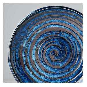 Piatto in ceramica blu Swirl, ø 20 cm Copper - MIJ