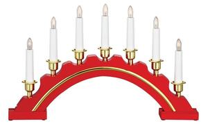 Decorazione luminosa rosso-oro con motivo natalizio Celine - Markslöjd