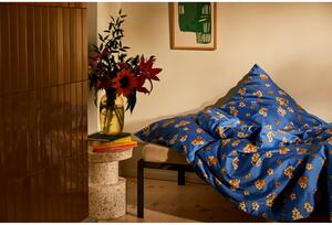 Biancheria da letto singola in cotone sateen blu 140x200 cm Grand Pleasantly - JUNA