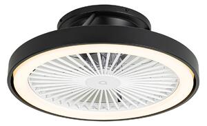 Ventilatore da soffitto intelligente nero con LED e telecomando - Dave