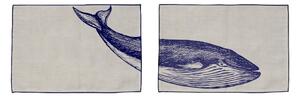 Set di 2 tovagliette Blue Whale, 45 x 30 cm - Madre Selva