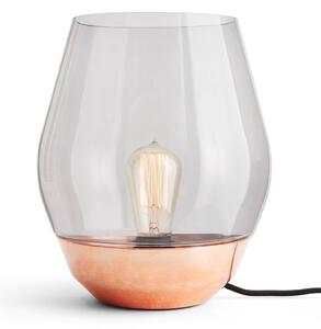 New Works Bowl lampada da tavolo rame/vetro fumè