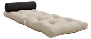 Materasso futon grigio e beige 70x200 cm Wrap Linen Beige/Dark Grey - Karup Design