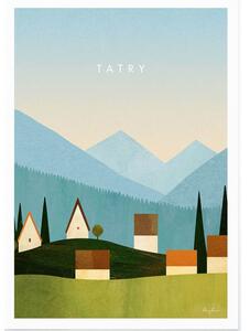 Poster 50x70 cm Tatry - Travelposter