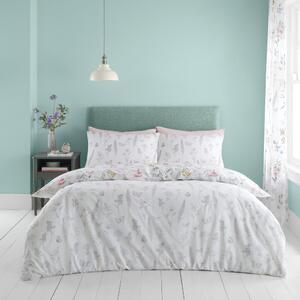 Biancheria da letto singola bianca 135x200 cm Emilia Floral - Catherine Lansfield