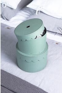 Scatole di cartone con coperchio color menta in set di 2 pezzi ø 26x17,5 cm Wilma - Bigso Box of Sweden