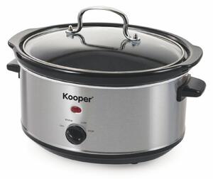 PENTOLA ELETTRICA SLOW COOKER 3.5LT 200W ACCIAIO in Acciaio Acciaio - Nero, dimensioni 32x25.5x H 24 cm