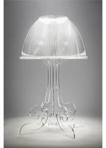 Lampada LED Stile Liberty IRIS media trasparente incolore, Dimensioni 34x34x h 52,8 cm, 14 W, 1300 lumen peso 1,5 kg, spessore 10 mm