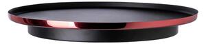 Vassoio POP ART nero Dimensioni � 30 cm � H 6 cm Con il suo bordo in metallo rosso e l'interno nero opaco Confezionato in un'esclusiva scatola regalo STUDIO nero