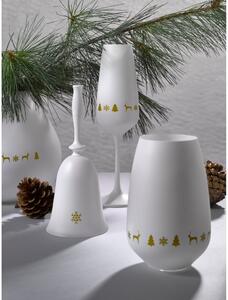 Vaso in vetro bianco/oro con motivo natalizio Nordic Vintage - Crystalex