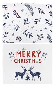 Tovagliette di stoffa natalizie in set da 2 45x35 cm Merry Blue Christmas - Butter Kings