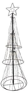 Lampada da terra natalizia albero nero 150 cm con LED e timer IP44 - Ugoku