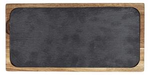 Piatto da portata in legno nero-naturale 30x15 cm - Wenko