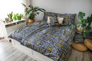 Biancheria da letto in cotone grigio per letto singolo 140x200 cm LP Dita Runy - Cotton House