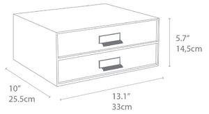 Cassetto portadocumenti a 2 livelli grigio scuro , 33 x 22,5 cm Birger - Bigso Box of Sweden