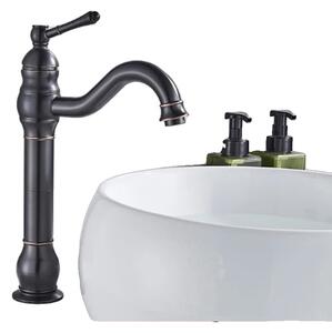 Rubinetto per lavabo, montaggio a soffitto, rotazione di 360 gradi, bronzo nero High