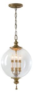 Lampadario Contemporaneo Argento Acciaio Foglia Argento Vetro 3 Luci E14