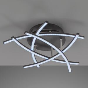 FISCHER & HONSEL Plafoniera LED Cross, Tunable White, 5 luci, nero