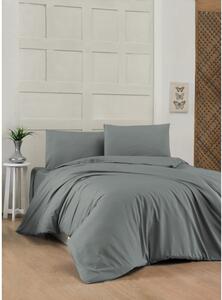 Biancheria da letto in cotone grigio scuro per letto matrimoniale 200x200 cm - Mijolnir