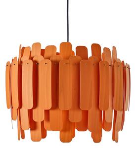 LZF Maruja lampada a sospensione di legno, arancio