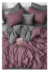 Lenzuolo singolo in cotone grigio-viola con lenzuolo 160x220 cm - Mila Home