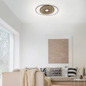 Q-Smart-Home Paul Neuhaus Q-AMIRA plafoniera LED ovale, marrone