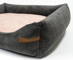 Letto per cani rosa-grigio scuro 75x85 cm SoftBED Eco L - Rexproduct