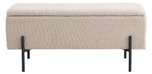 Panca beige in tessuto bouclé Watford - House Nordic