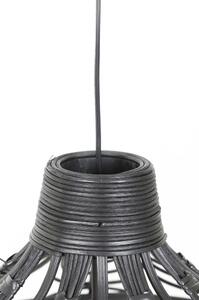 Lampada da soffitto nera con paralume in rattan ø 42 cm Pocita - Light & Living