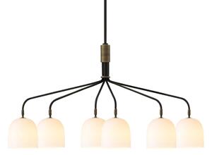 GUBI Howard lampadario short 6 luci metal/bianco