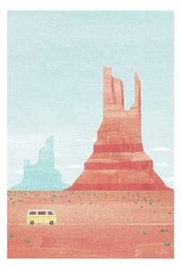 Poster 30x40 cm Monument Valley - Travelposter