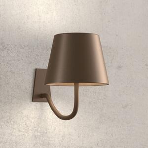 Zafferano Applique LED Poldina a batteria, dimming, marrone