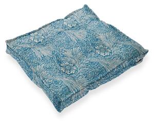 Cuscino di seduta blu con lino , 37 x 37 cm Wild Flowers - Tierra Bella