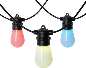 Catenaria di luci LED intelligenti 15 metri 15 luci opale RGBW IP44 - Chill