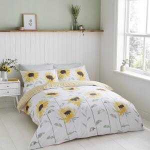 Biancheria da letto gialla e bianca 200x200 cm Painted Sun - Catherine Lansfield