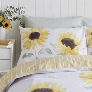 Biancheria da letto gialla e bianca 200x200 cm Painted Sun - Catherine Lansfield