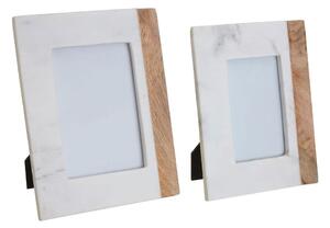 Cornice in pietra di colore bianco e naturale 18x23 cm Sena - Premier Housewares
