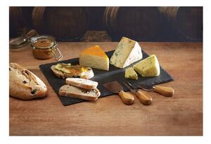 Set di coltelli da formaggio e tagliere in ardesia, 35 x 25 cm Master Class Artesà - Kitchen Craft