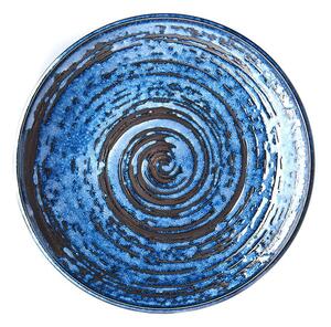 Piatto in ceramica blu Swirl, ø 25 cm Copper - MIJ