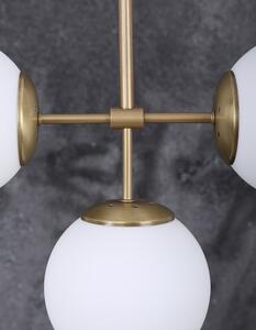 Lampada a sospensione con paralume in vetro oro e bianco ø 15 cm Seagull - Squid Lighting